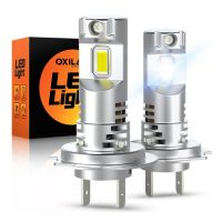 Oxilam 2ชิ้นหลอดไฟไฟหน้ารถมอเตอร์ไซค์แบบ Led H7ไฟรถยนต์60W 20000lm มินิสว่างมากไร้สายแบบไม่มีพัดลมไฟหน้ารถยนต์ Led H7 12V 6500K