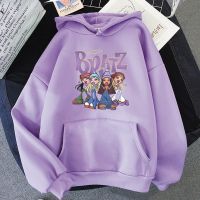 Bratz Hoodie Womens Sweatshirt Casual Pullover Thick bratz Clothes Men Sudadera Japanese Streetwear Purple Long Sleeve y2k Tops