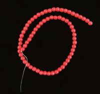 DIY beaded bracelet for women.   Red unploished coral Bead for jewelry making.