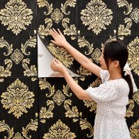 【LZ】۩  Wallpaper self-adhesive wallpaper waterproof and moisture-proof self-adhesive paper 3d three-dimensional wall stickers self-adhe