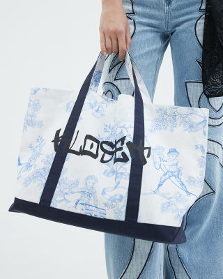 Kloset Kloset Tote Bag(PF22-ACC017) กระเป๋า กระเป๋าถือ กระเป๋าหนังพิมพ์ลาย กระเป๋าKloset กระเป๋าแฟชั่น