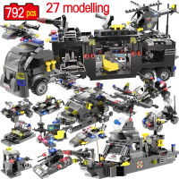 SWAT Series Building Blocks City Police Station Vehicle Car Helicopter Robot figures Bricks Educational Toys For Boys kids