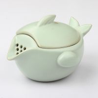 190ml Ru Kiln Ceramic Teapot Kung Fu Tea Hand-held Household Chinese Style Creative Cute Retro