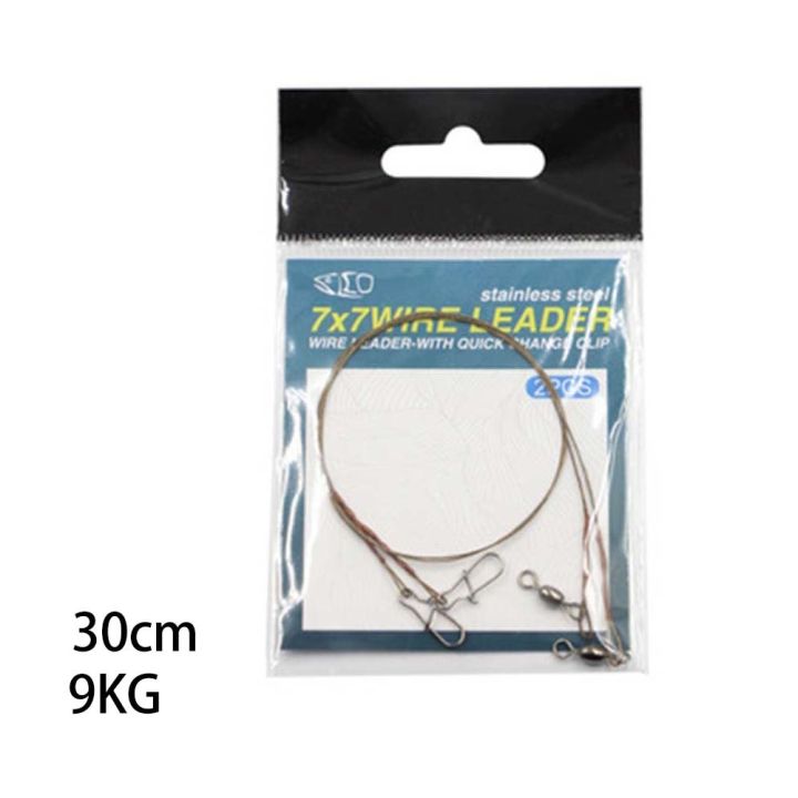 2pcs-pack-fishing-line-steel-wire-leader-with-snap-swivels-wire-leadcore-leash-20-30-40cm-fishing-tackle-tools-pesca-accessories