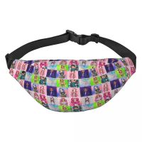 Casual Rainbow High Wave Fanny Pack for Running Men Women Anime Cartoon Tv Sling Crossbody Waist Bag Phone Money Pouch Running Belt