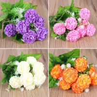 【hot】✻  New 9 large flower head simulation chrysanthemum ball fake silk wedding home garden decoration bouque