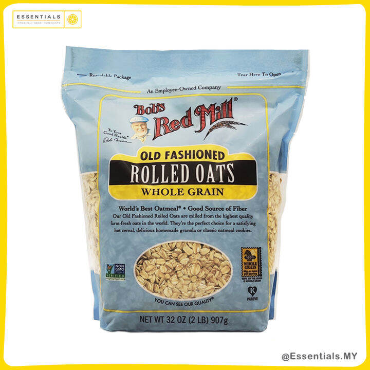 BOB'S RED MILL Old Fashioned Rolled Oats Whole Grain [907G] | Lazada