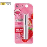 [ร้านไทย] KA Magic Lip ลิปมัน เปลี่ยนสี กลิ่นสตรอว์เบอร์รี เนื้อลิปสีขาว บำรุงริมฝีปาก จำนวน 1 แท่ง -KA Magic Lip, color changing lip balm, strawberry scent White lip texture K A KA nourishing lips,1 stick