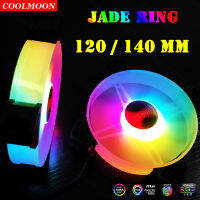 Coolmoon 12โวลต์6Pin แฟน RGB 120มิลลิเมตร140มิลลิเมตรคอมพิวเตอร์กรณีพัดลมระบายความร้อนฮีทซิงค์กระจายเล่นเกมคูลเลอร์แชสซีอุปกรณ์พีซี