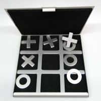 New Product Metal Aluminum Game Chess Tic tac toe Chess Parent-child Game Travel Portable Puzzle Holiday Gift