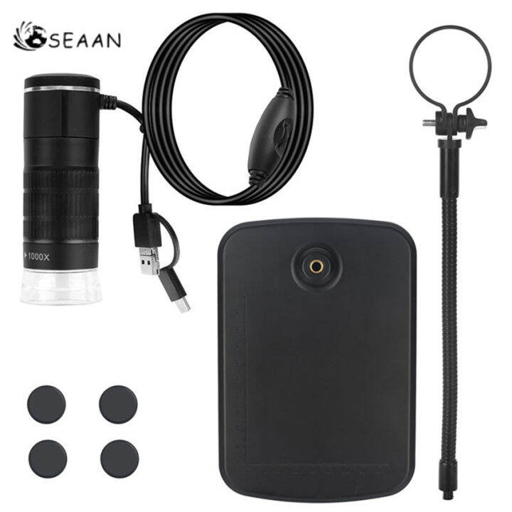 8led-1000x-กล้องจุลทรรศน์ดิจิทัล-hd1080p-3in1ชนิด-c-usb-แว่นขยายอิเล็กทรอนิกส์แบบพกพาแท่นวางหลอดงูสำหรับแอนดรอยด์พีซี