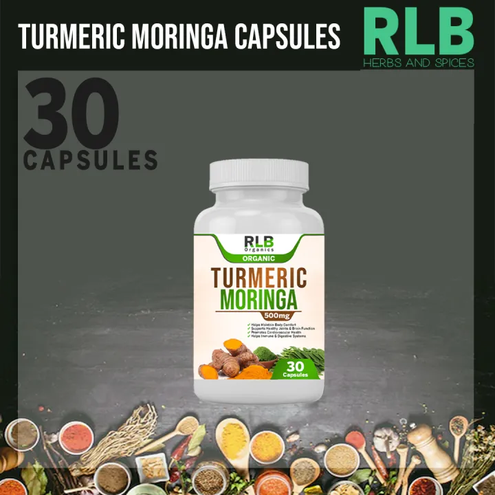 Turmeric Moringa Capsules 30 pcs Antioxidant Antiinflammatory Anti