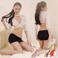 Sexy lingerie sexy tight-fitting perspective package hip secretary short skirt sexy suit -SQ12