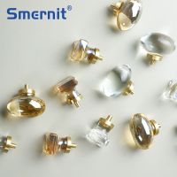 ✔❧♧ Crystal Brass Door Handles Furniture Handle for Cabinets and Drawers Wardrobes Dresser Knob Pulls Kitchen Accessory