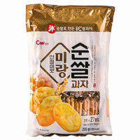 คุกกี้ข้าวเพียวมิรัง รสอินจอลมี  pure rice cookie mirang injeolmi flavor brand cw 200g청우 순쌀과자 미랑 인절미맛 ขนมเกาหลี