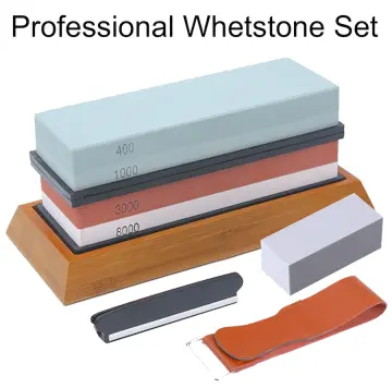 Knife Sharpening Stone Set - XINLINE 4 Side Grit 400/1000 3000