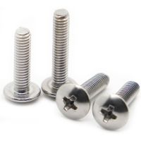 5-50pcs M2 M2.5 M3 M4 M5 M6 304 A2 Stainless Steel Cross Phillips Truss Head Large Round Screw Bolt