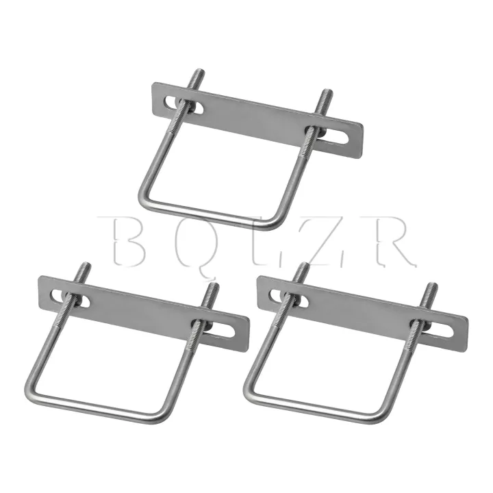 3 Pack Boat Trailer Leaf Spring Axle U Bolt 4.72x3.9" M8 w/ Plate & Nut