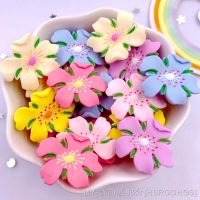 【hot】☌✻✥ Kawaii Painted Blossoms Flatback Scrapbook Figurines 10PCS Accessories Crafts OM40