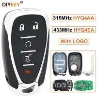 DIYKEY HYQ4AA/HYQ4EA 2/3/4/5 Button Remote Key Fob 315/433MHz ID46 Chip for Chevrolet Volt Bolt Equinox Trax Sonic Malibu Camaro