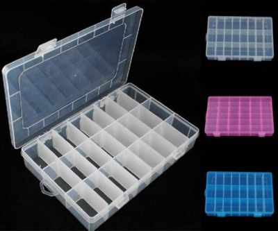 ❏△► 1PCS Hot Sale! large Sundries Assort Collect Box Components Storage Plastic box 24 grid collection box pc672095