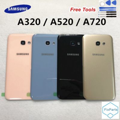 ฝาครอบกระจกด้านหลังสำหรับ SAMSUNG Galaxy A3/A5/A7เคสฝาหลังประตูหลัง A720 A520 2017 A320