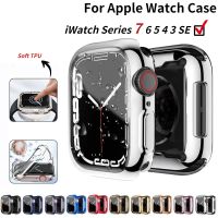 TPU Protective shell For Apple watch case 45mm 41mm 44mm 42mm 40mm 38mm Anti-drop Protection Glass Case For Series 8 7 6 5 4 SE