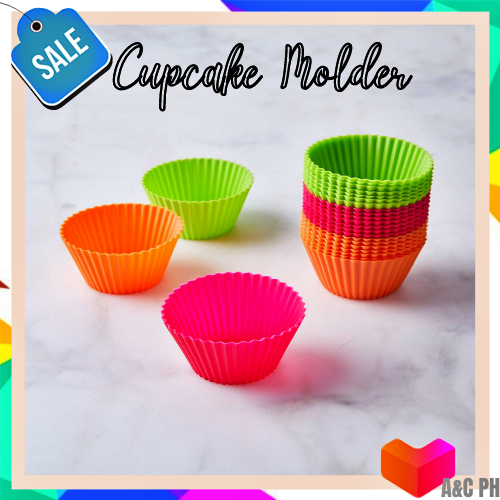 12 Pcs Silicone Cake Muffin Chocolate Cupcake Liner Baking Cup Cookie Mold Tika