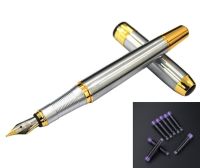 【❉HOT SALE❉】 ORANGEE คุณภาพสูง Jinhao เครื่องเขียนโลหะทั้งตัวหัวปากกาน้ำพุหมึกปากกา250เครื่องเขียน
