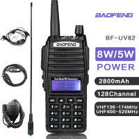 GOODSHOP ตัวรับส่งสัญญาณ FM สองย่านความถี่ UV-82ช่อง,สำหรับ Baofeng 128 Vhf/uhf 8W PC แบบพกพาที่สามารถตั้งโปรแกรมได้วิทยุสองทางขนาดกระทัดรัด Wal/kie Air/kie ปลั๊กแบบยุโรป