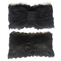 HotBandeau ฤดูร้อนใหม่ยี่ห้อที่ไม่มีสายหนัง เซ็กซี่ Casual Lace Wrap ผู้หญิง Tube Tops Bandeau สั้นถังไม่มีรอยต่อชุดชั้นในสีดำ