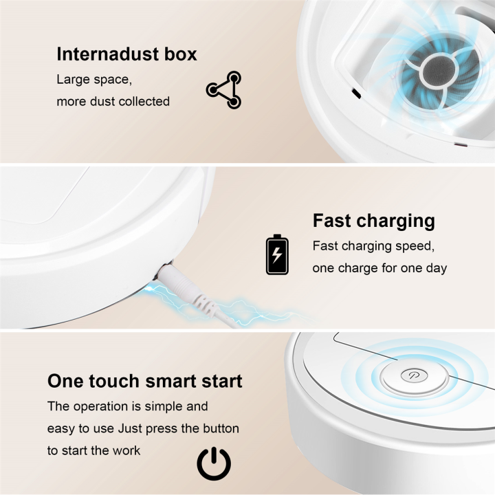 robotic-vacuum-inligent-low-noise-floor-sweeper-dust-catcher-พรมทำความสะอาดสีขาว