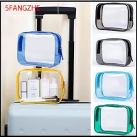 5FANGZHE โปร่งใส Beauty Case ถุงซักล้าง Travel Organizer เคสแต่งหน้าแบบใส กระเป๋า PVC ที่วางเครื่องสำอางเสริมสวย