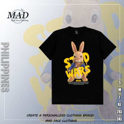 MADFACE เสื้อผ้าน่ารัก Pet-Rabbit Tee ของขวัญสำหรับคนรักสัตว์เลี้ยง Unisex เสื้อยืดคุณภาพสูง