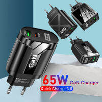 BLUEKAKA ที่ชาร์จความเร็วสูง GaN PD 65W ชาร์จเร็ว Type C ชาร์จ5V/6.6A 9V/3A 12V/2.75A 20V/1.67A PD33W + QC3.0 USB 33W สามารถใส่ได้กับ iPhone 14 13 Pro Samsung Galaxy S23 s22เป็นพิเศษ pixe Android Charge สายเคเบิลอะแดปเตอร์ปลั๊ก US/EU