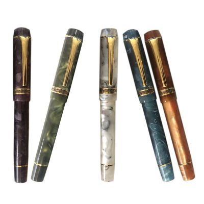 ZZOOI Kaigelu 316 Fountain Pen F Nib Beautiful Marble amber Pattern Ink Pens Writing students Office Business Gifts pens