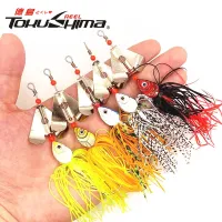 13g/14cm Spinner Bait Jig Head Fishing Lures 3D Eyes Rubber Skirt Bass Jigging Lures 5 Colors Sinking Swim Jigs