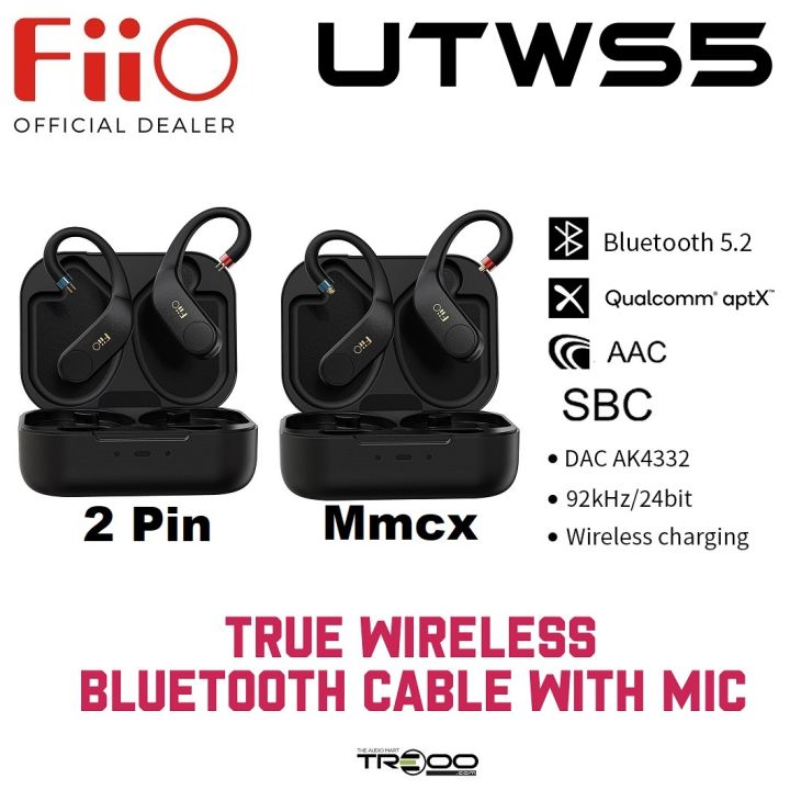 FiiO UTWS5 True Wireless Bluetooth Cable with Mic for In-Ear