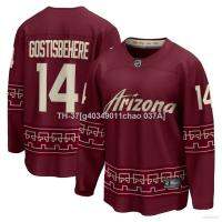 ♤✠┇ g40349011chao 037A เสื้อยืดแขนยาว พิมพ์ลาย Jay NHL Arizona Coyotes Gostisbehere Jersey Red Hockey พลัสไซซ์