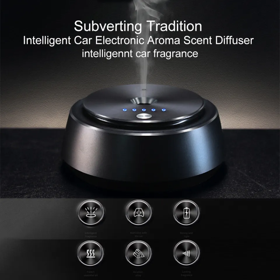 Inligent Car USB Rechargeable Aromatpy Scent Car Air Freshener Machine  Waterless Essential Oil Car Aroma Diffuser Product