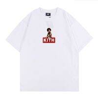 ❤️Stock❤️ Oversized T-shirt KITH X Biggie logo rap black afro kid print cotton casual short-sleeved round neck T-shirt