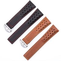 Suitable For Genuine Leather Calfskin Watch Strap TAG Heuer 6 Carlila Bracelet Haoya Cowhide Wristband 22mm