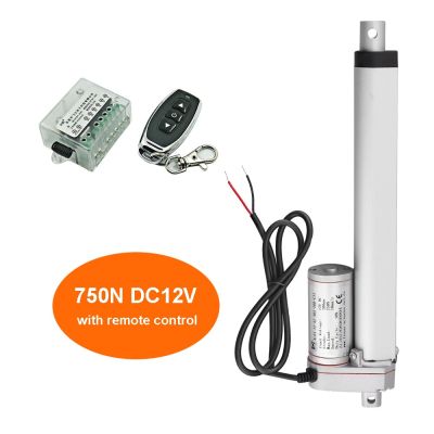 RF Remote Control and Linear Actuator 12V 750N Metal Gear DC Electric Drive Window Opener Linear Motor 50mm 100mm 150mm Stroke Electric Motors