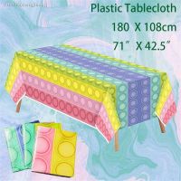 ♘ Baby Shower Disposable Tablecloth Color Blocks Table Cover Birthday Party Decor Tablecloth Wedding Bachelorette Party Desk Cloth