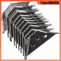 YIJIAN1984918 10pcs 70มม./2.75 "x 22มม./0.866" ราวแขวนสำหรับออกกำลังกาย เหล็กไร้สนิม เงินสีเงิน รองรับชั้นวางโลหะสามเหลี่ยม ทนทานและทนทาน สายรัดมุม เฟอร์นิเจอร์สำหรับตกแต่ง