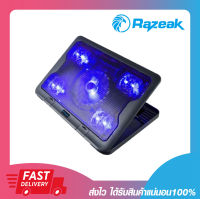 Razeak RF-02 Notebook Cooling Pad มี 5 ใบพัด มีไฟ LED สีฟ้า