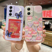 เคสโทรศัพท์ Samsung Galaxy S23 FE A05 A05s M34 A54 A34 A24 A14 LTE 5G 4G เคส Phone Case สีสันสดใสลายดอกไม้เคสปกป้องเลนส์ใส2023หลังนุ่มฝาปิดมีที่ใส่บัตร