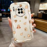 เคสสำหรับ Huawei MATE 30 MATE 30 PRO Bear Wave ลายไอศกรีมสาวน่ารักเคสเคสโทรศัพท์นิ่ม