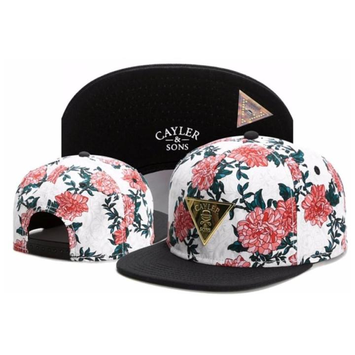 หมวกแก๊ป CAYLER & SONS - Ol Skool Cap floral off - Hip Hop Snapback  Cap