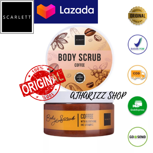 SCARLETT BARU (NEW VARIAN) SCARLET WHITENING BODY SCRUB COFFEE ORIGINAL